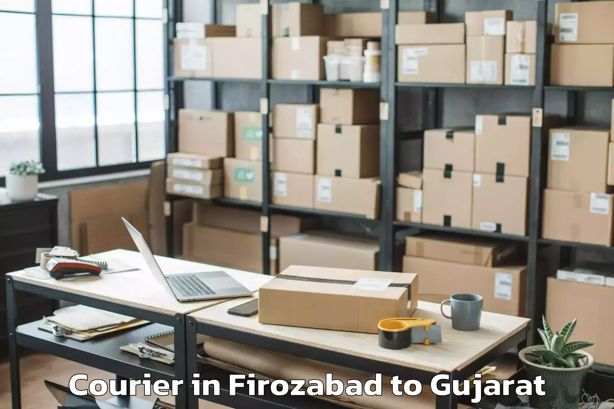 Top Firozabad to Valia Courier Available